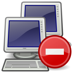 Download free network computer direction prohibited icon